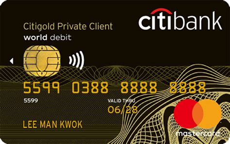 Citigold Private Client Debit Mastercard .